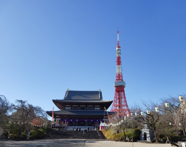 東京タワーのある東京の景色